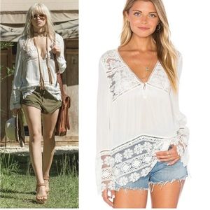 Spell Sienna Luxe Lace White Blouse